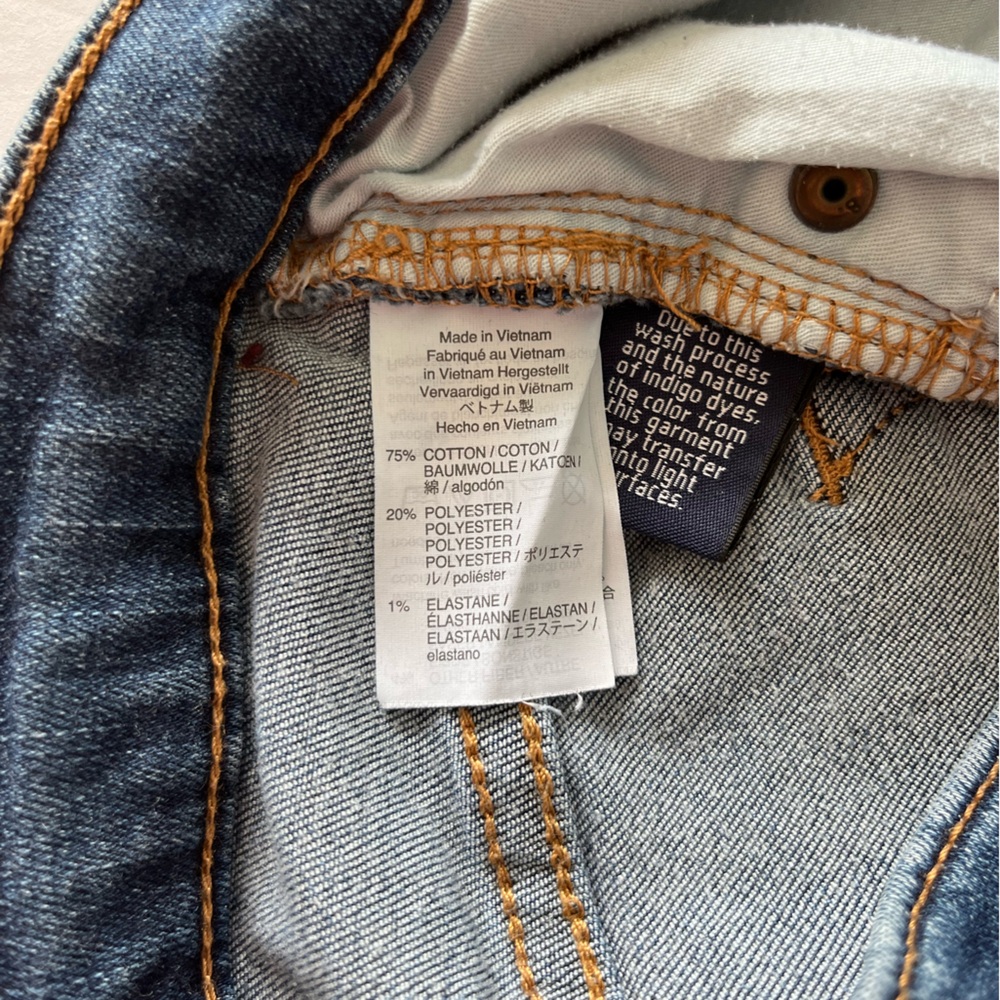 J. Crew Mercantile Skinny Jeans Women's Size 30 Blue Whiskers Mid Rise - Picture 7 of 8